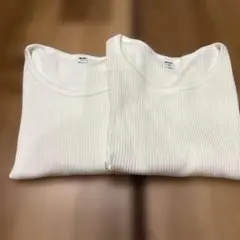 ユニクロホワイトクロップドTシャツ2点セット❣️