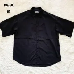 ゆったりめ　ウィゴー　半袖シャツ　黒　M