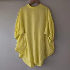 イエローバルーンスリーブトップス
