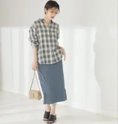B:MING by BEAMS カットソー　ベイカースカート S(ブルー)