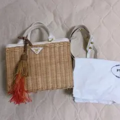 PRADA プラダ ウィッカー かごバッグ