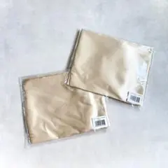 アイリスプラザ シルク100% 枕カバー 2枚セット 43×63cm ゴールド