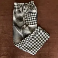 美品　ギンガムチェック　抜群に履きやすい伸び伸びストレッチパンツ　レディースL