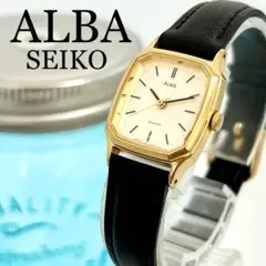516 SEIKO ALBA アルバ時計 レディース腕時計 スクエア ゴールド