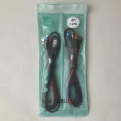 【USAMS】マルチ充電ケーブル 2パック 4イン1 アダプター