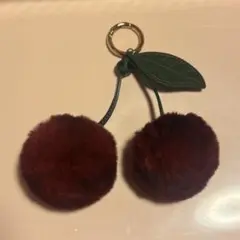 チェリー さくらんぼ バッグチャーム もこもこ