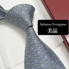 フェラガモ ネクタイ シルク 蜂柄 ビー bee 花 フラワー 美品