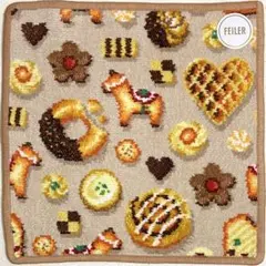 フェイラー　タオルハンカチ　フィーカタイム　ベージュ