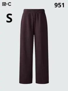 951 UNIQLO ユニクロ スウェットワイドパンツ ワイン