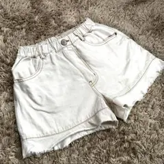 140cm★オーシャン＆グラウンド ショートパンツ ホワイト 生成り