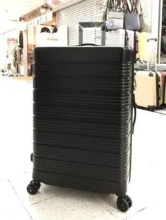 大型軽量スーツケース 8輪静音キャリーバッグ キャリーケース Lサイズ 黒
