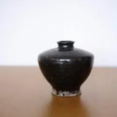 黒高麗壷　信楽　伊賀焼　古道具　古備前　李朝　骨董　花入　花器　古美術　古美術 黒高麗壷 信楽 伊賀焼 古道具 古備前 李朝 骨董 花入 花器 古