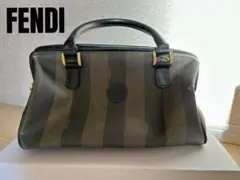 FENDI ミニボストンバック ペカン柄 PVC オールドフェンディ