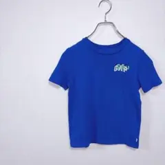 GAP KIDS 青 綿100% ロゴTシャツ 120サイズカジュアル トップス