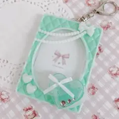 【B品】トレカキーホルダー　プリンセスハート　ミントグリーン