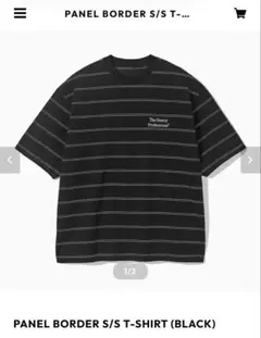 25SS ennoy panel border s/s T-shirt L 黒
