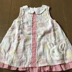クーラクールうさぎ刺繍のノースリーブタンクトップ