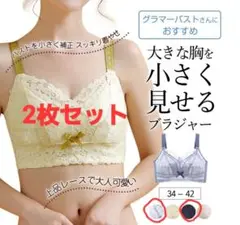 【新品未使用】小さく見せるブラ《ノンワイヤー》2枚セット
