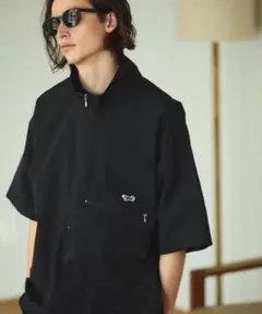 TOWN CRAFT×FREAK'S STORE ナイロンジップシャツ　ブラック