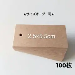 タグ【2.5×5.5cm】 クラフト 無地 紙 値札 フリマ ラッピング