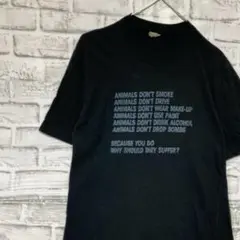USA製90sヴィンテージTシャツ！シングルステッチ　ブラック半袖古着S730