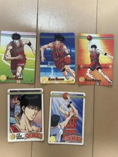 流川楓、5枚、SLAM DUNK スラムダンク　スターメンバーカードダス