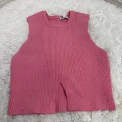 美品⭐︎ ZARA カッティングニットタンクトップ