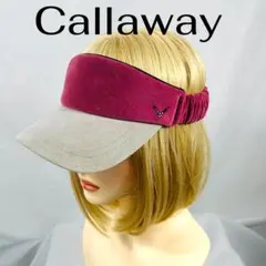 Callaway　キャロウェイ　赤紫色 ベルベット　サンバイザー