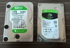 WD 1.5TB HDD & Seagate 1TB HDD セット