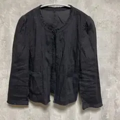 BALLSEY ノーカラージャケット 黒 2ポケット サイズ38