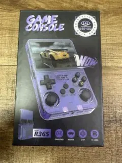 ゲームコンソール R36S 透明紫