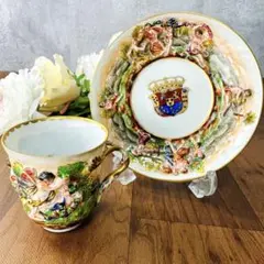 【超希少】カポディモンテ カップ&ソーサー アンティーク 美品