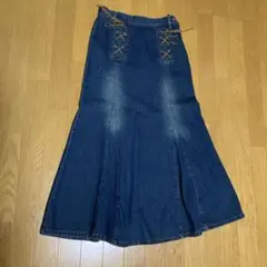 デニムロングスカート w64cm〜（70）