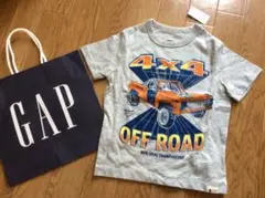 3T 100cm 新品 未使用 車柄GAP半袖Tシャツ 車柄 グレー 4WD