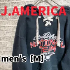 F1404【J.AMERICA】NATIONAL TEAMパーカー【M】ブラック