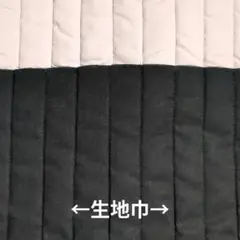 キルティング生地　綿ブロード　黒　縫製ストライプ