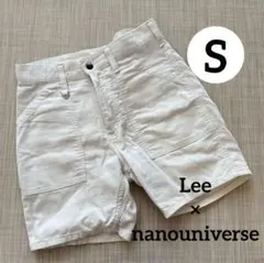 Lee ホワイト ショートパンツ メンズ 春 コーデュロイ nano