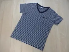 ★メンズ　Tシャツ　M　Lee　ネイビー　ボーダー★