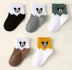 5足セット ミッキー 子供用靴下 赤ちゃん 新生児 新品 ディズニー子供用靴下