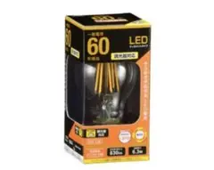 オーム電機 電球フィラメント E26 60形相当 LDA6L/D C62個セット