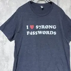 I $7RØNG P455WØRD$ Tシャツ　XL ネイビー