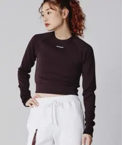 【新品】 NBB WEEKEND クロップド クルーネック トップス M