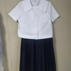 コスプレ　白紺　学生服上下　170A 夏服