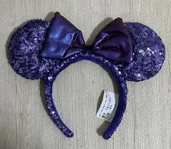 新品！ ディズニー カチューシャ スパンコール パープル