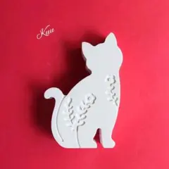【匿名配送】アロマストーン ❨お花模様の子猫ちゃん❩