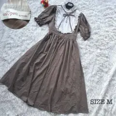 【美品】m♡petit by MUSAKO レースヨーク切替ティアードワンピース