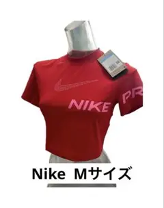 NIKE ナイキ　クロップド　赤　レッド　Tシャツ　速乾　PRO プロ Mサイズ
