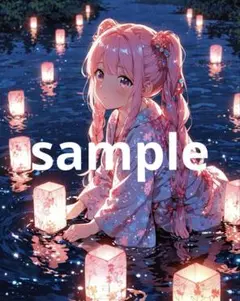 A4サイズ　ポスター　AIイラスト　美麗　アニメ　アニメイラスト　No.256