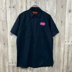 OLD RED KAP レッド キャップ 企業ロゴ 半袖 ワーク シャツ M