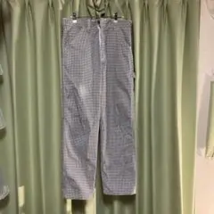白黒ハウンドトゥースワークパンツ